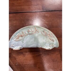 Pottery Napkin Holder Mint Green Hand Crafted 5x10‎